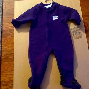 A Knight Apparel Brand Rivalry Threads 91 K-State Infant’s  Fleece Sleeper (NWT)